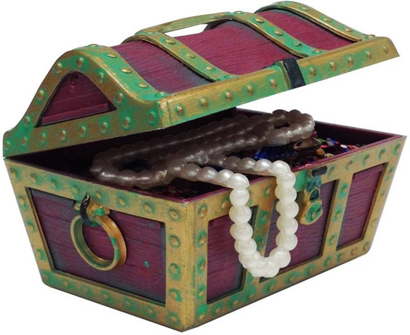 penn plax aquarium ornament treasure chest action air jewel box