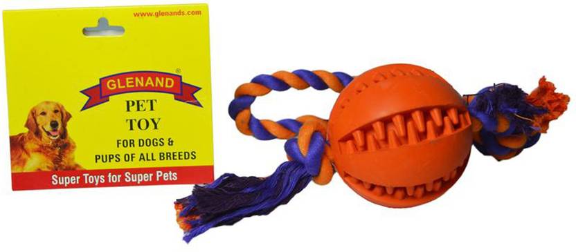 Glenand Rubber Dental Chew With Rope Tug Cotton Ball For Dog Glenand Rubber Dental Chew With Rope Tug Cotton Ball For Dog