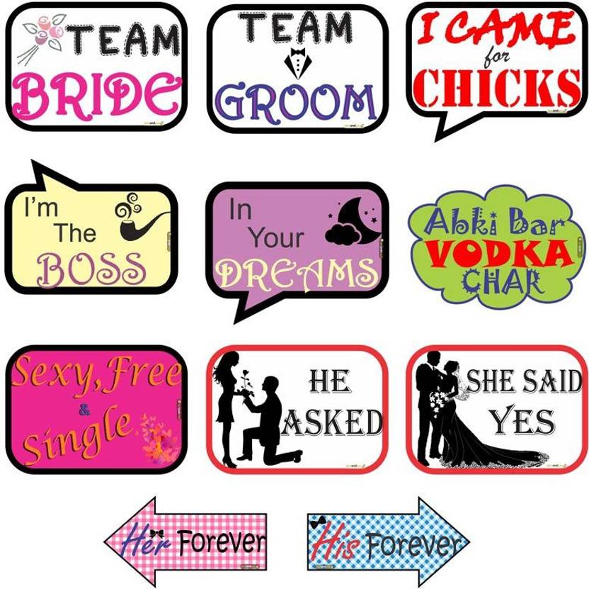 Pics And You Wedding Themed Party/Photobooth Placard/Board PLWD18