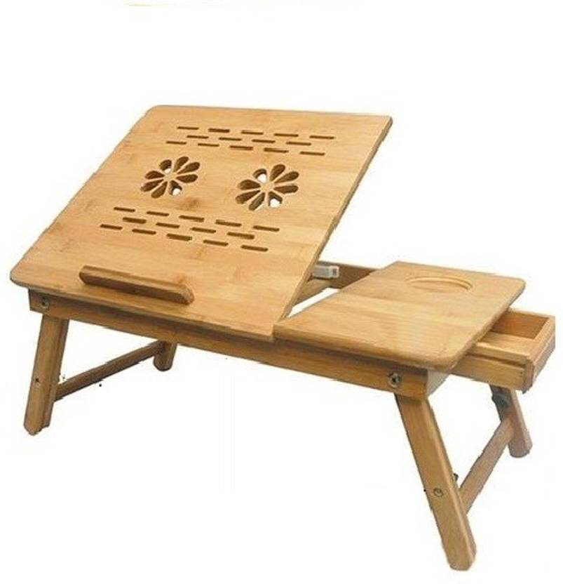 Table Mate II Wooden Adjustable Study Working Computer Bedmate Designer Folding Home Office Mate Engineered Wood Portable Laptop Table available at Flipkart for Rs.990