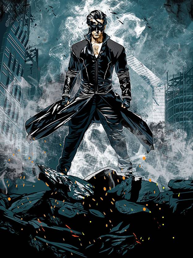 krrish 3 licensed the super hero poster by bluegape paper print