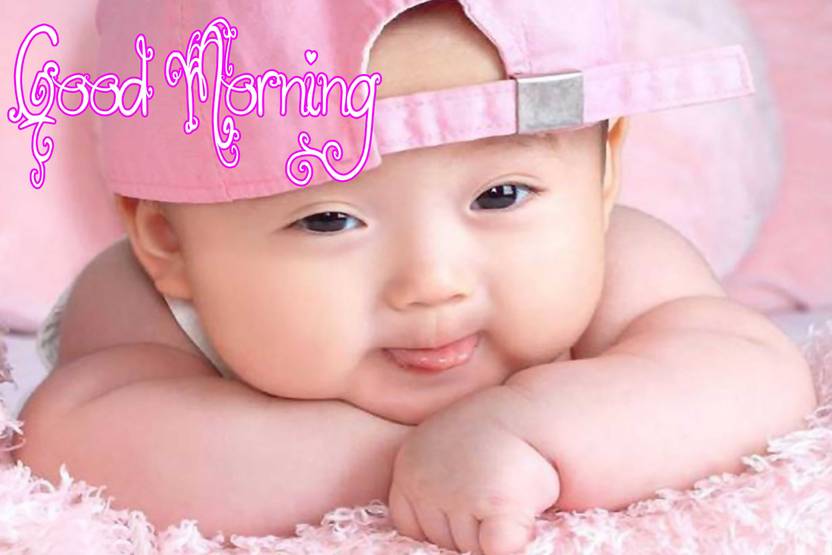 pinki baby poster with good morning design upfk504721 paper print