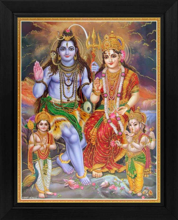 4K wallpaper: Shiva Parvati Ganesh Kartikeya Hd Wallpaper