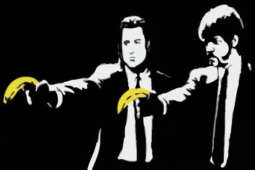 Pulp Fiction Bananas Paper Print Humor Posters In India