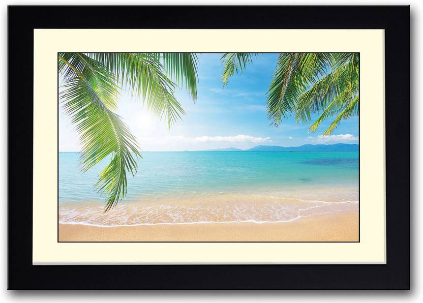 Blue Water Beach Fine Art Print Nature Posters In India