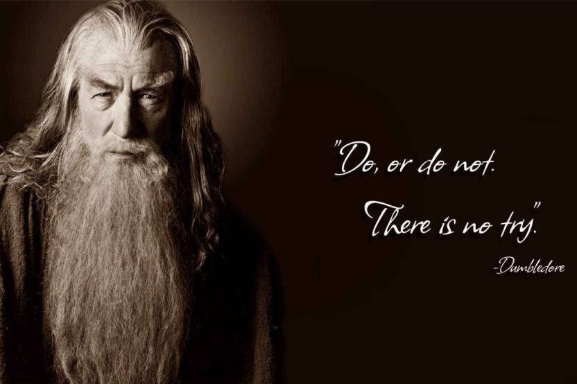 Athah Comic Poster Do, Or Do Not. There Is No Try - Dumbledore Paper 