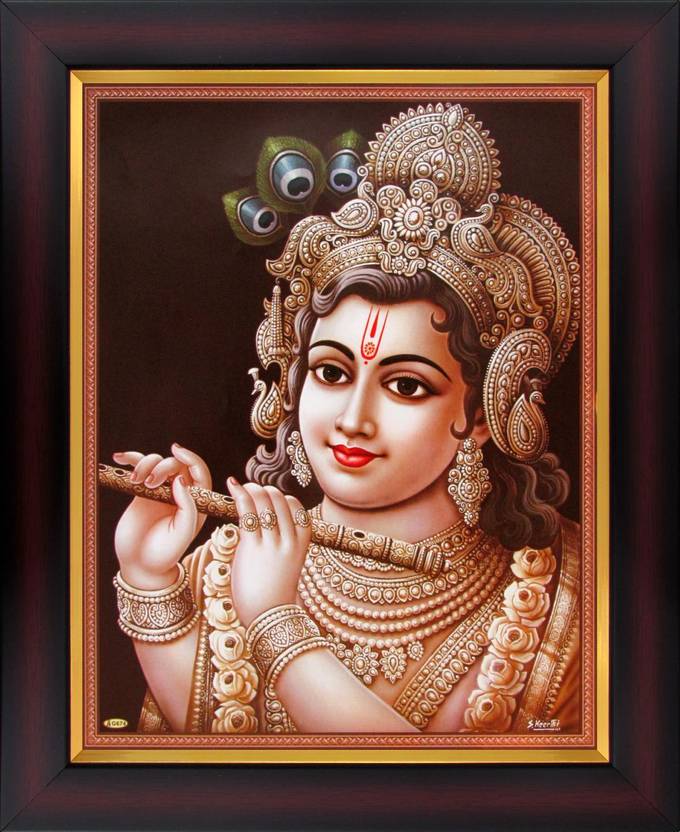 Lord Krishna / Shree Krishna Poster Paper Print Art & Paintings, Religious, Decorative posters