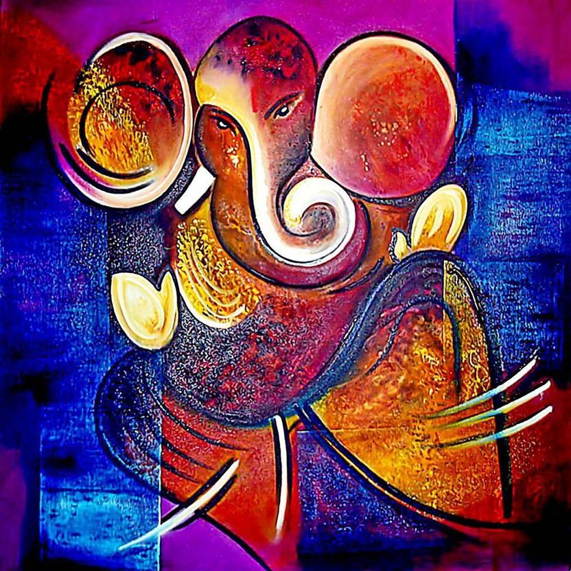 ganpati bappa design 1 paper print art paintings posters in
