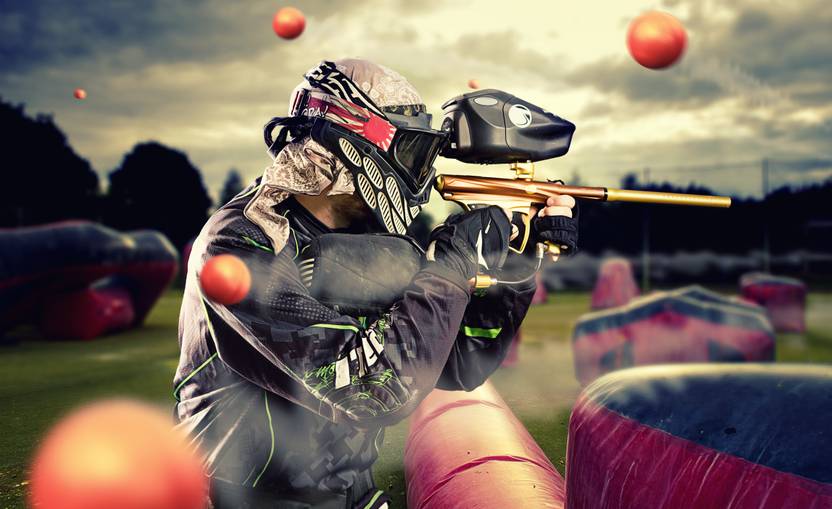 sports paintball gun time lapse wall poster paper print sports