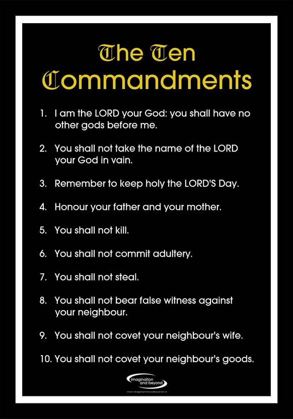 the ten commandments framed