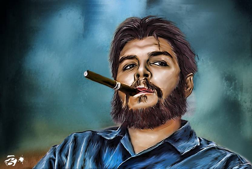 che guevara painting portrait poster wall poster hd on fine art
