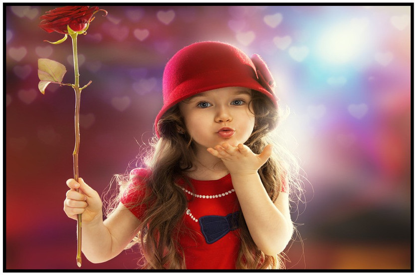 girl-baby-with-rose-flower-poster-paper-