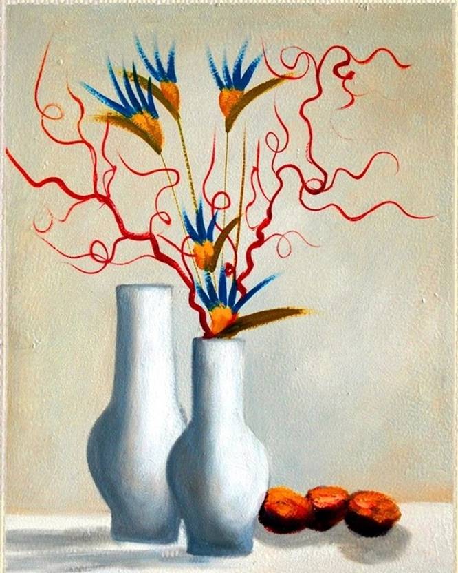 Canvas Painting Without Frame Flower Pot Art Abstract Canvas Painting Without Frame Flower Pot Art