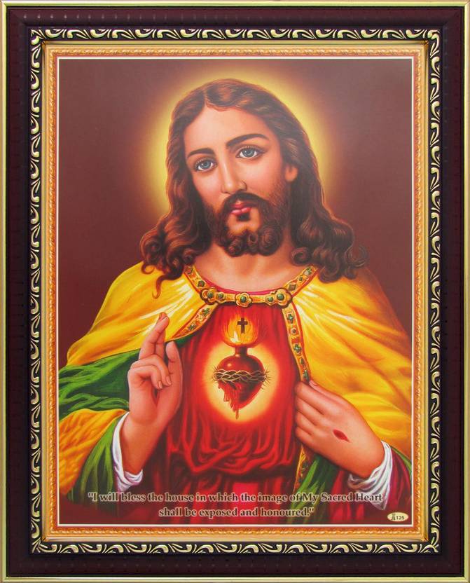 Sacred Heart Of Jesus Christ Poster Paper Print Art