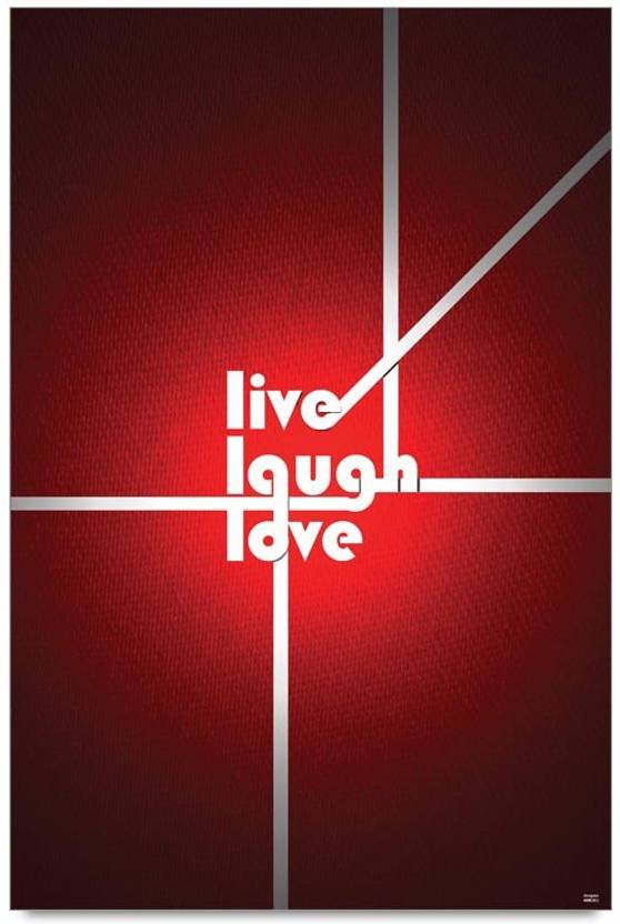 Bluegape Live Laugh Love Quote Photographic Paper Quotes