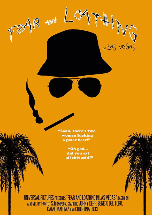 Fear and Loathing in Las Vegas Movie Home Office Canvas Art ~ 5 Sizes To Choose