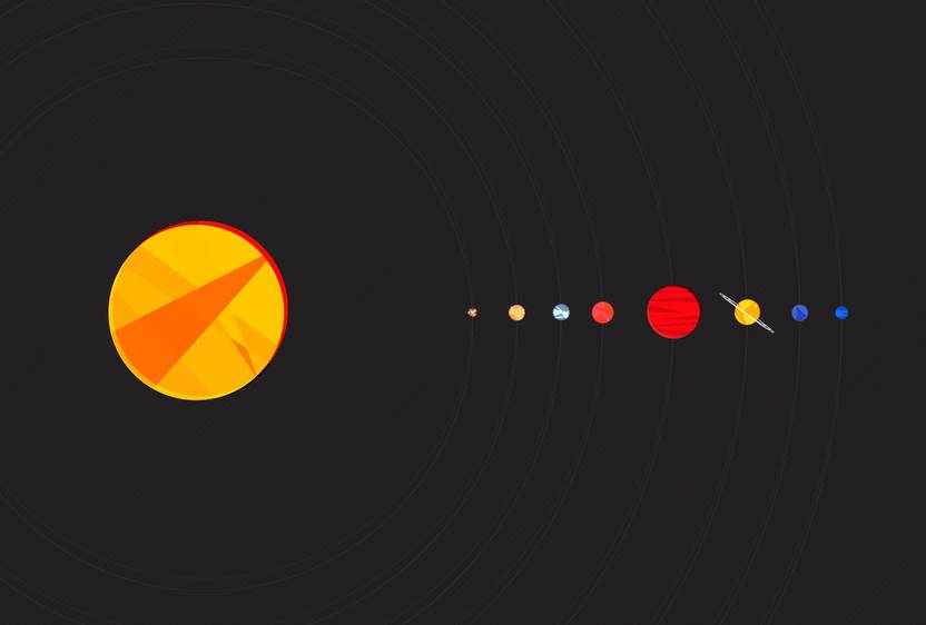 Solar System Minimalist Motivational Poster Paper Print