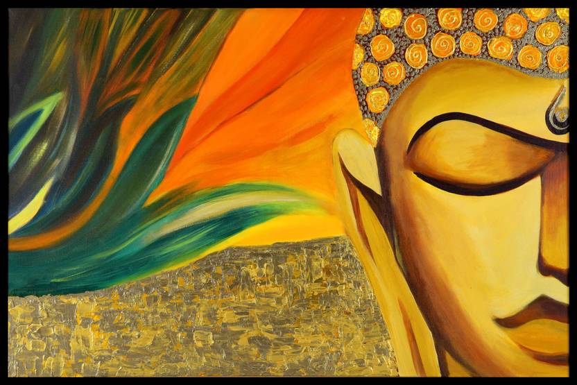 Buddha Half Face 119 Fine Art Print Religious Posters In