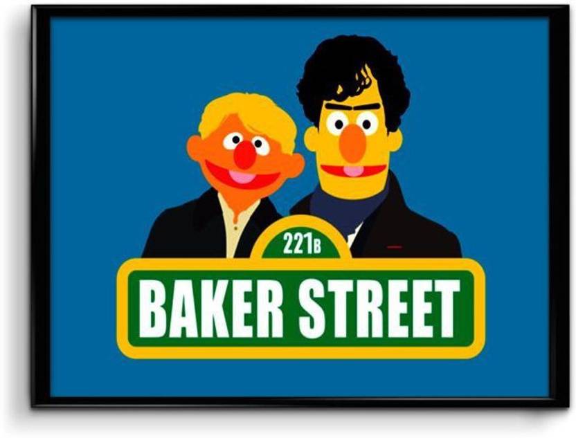 221b Baker Street Sherlock Holmes Minimal Art Paper Print Tv