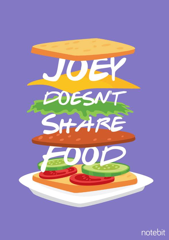 Joey Doesnt Share Food Friends Tv Show Poster Paper Print Tv