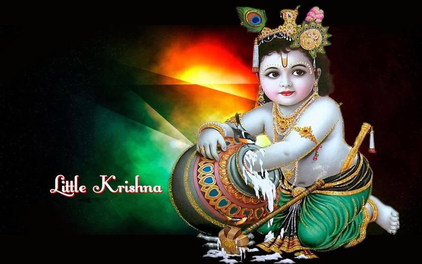 Little Krishna Poster Paper Print Religious posters in India Buy