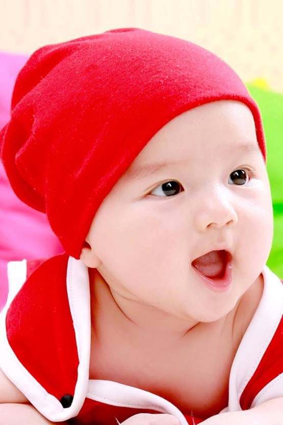 Posterhouzz Baby'S Love Cute Boy In Red Dress Paper