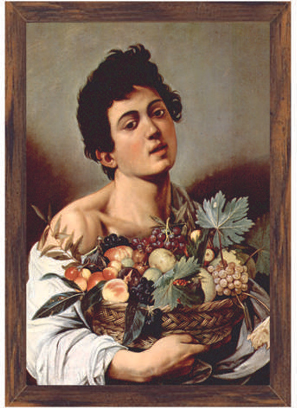 24x36 Caravaggio Fine Art Poster Print Basket of Fruit