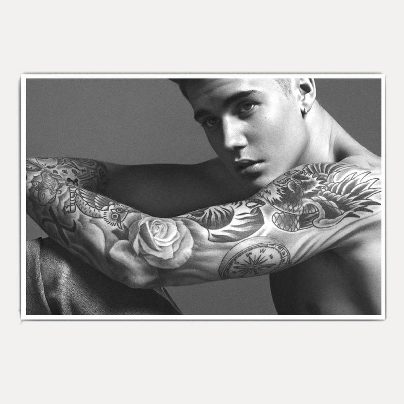 justin bieber calvin klein shootout 18x12 paper print abstract