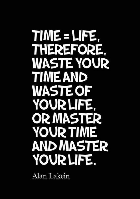 Life Motivational Quote Time A4 Cotton Canvas High Quality