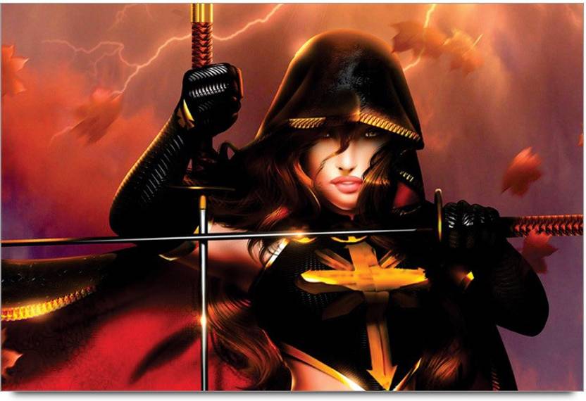 Amy 3d Fantasy Women Warrior With Sword 3d Poster Gaming