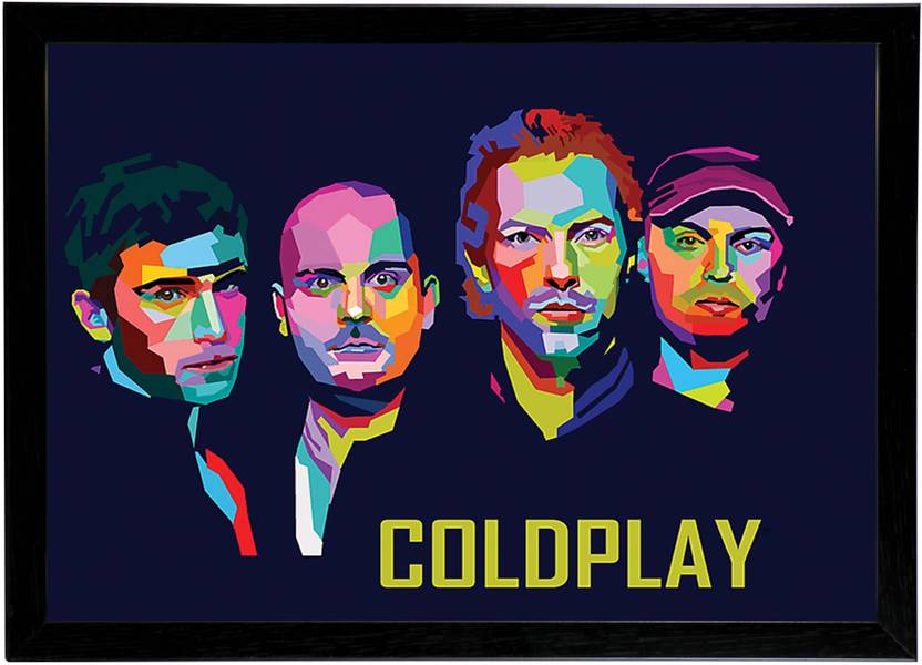 Coldplay Wall Art Framed Poster Photographic Paper Pop