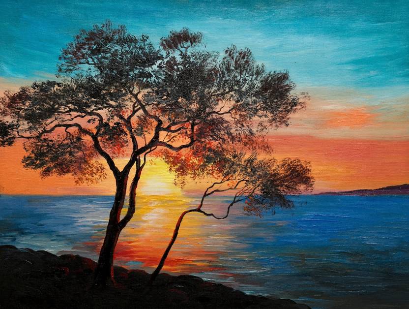 nature painting canvas art nature posters in india buy art film