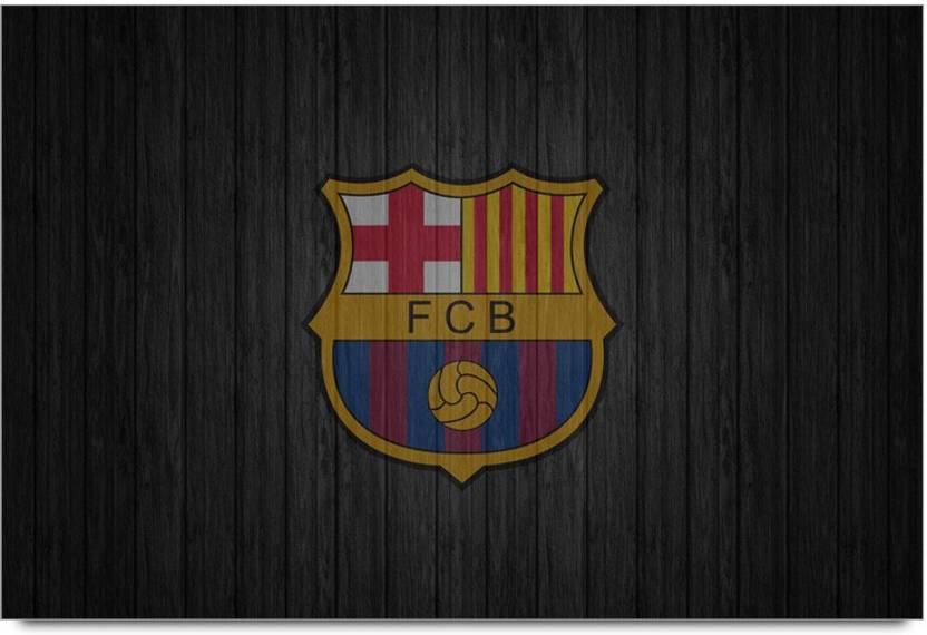Fcb Logo With Black Background Paper Print Decorative