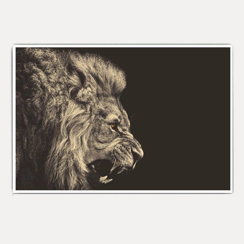 Lion Roar King Size Poster Paper Print Abstract Posters In