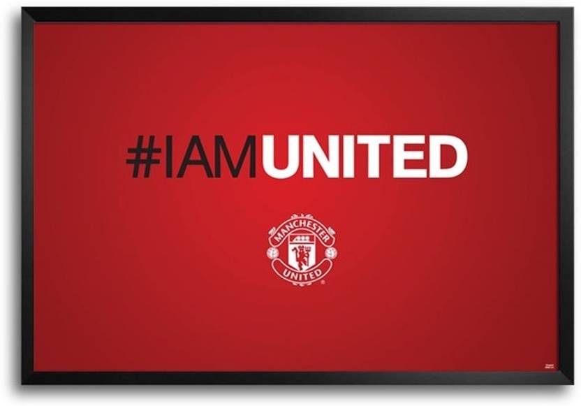 Manchester United Framed Photographic Paper Sports Posters In Manchester United Framed Photographic Paper 12 Inch X 18