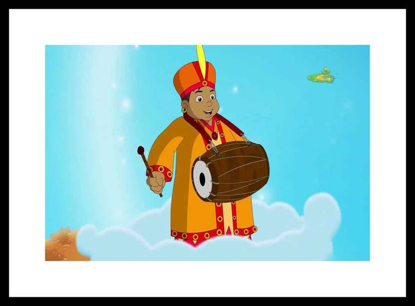 myimage kalia of chota bheem cartoon digital printing framed poster