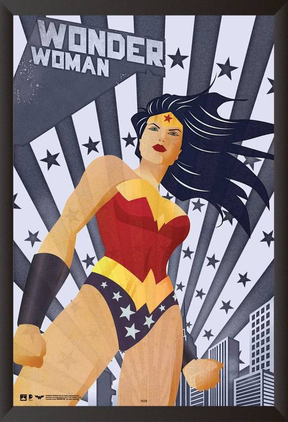 Hungover Wonder Woman Comic Artwork Special Paper Poster 12x9