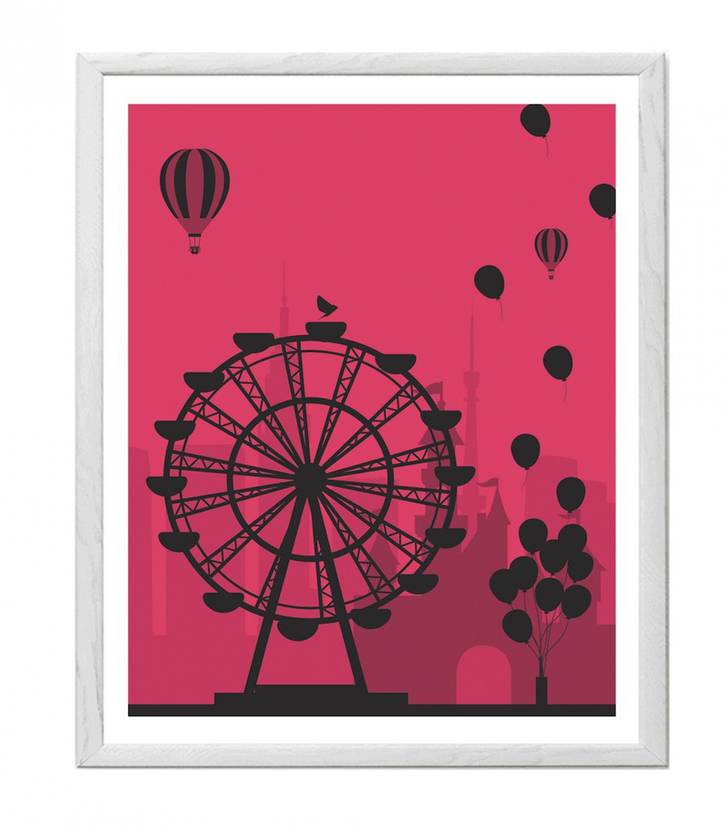 Hulkut Balloony Bird Art Print With White Frame 20 25 Inches Fine Hulkut Balloony Bird Art Print With White Frame 20 25 Inches Fine 27 Inch X 1 Framed