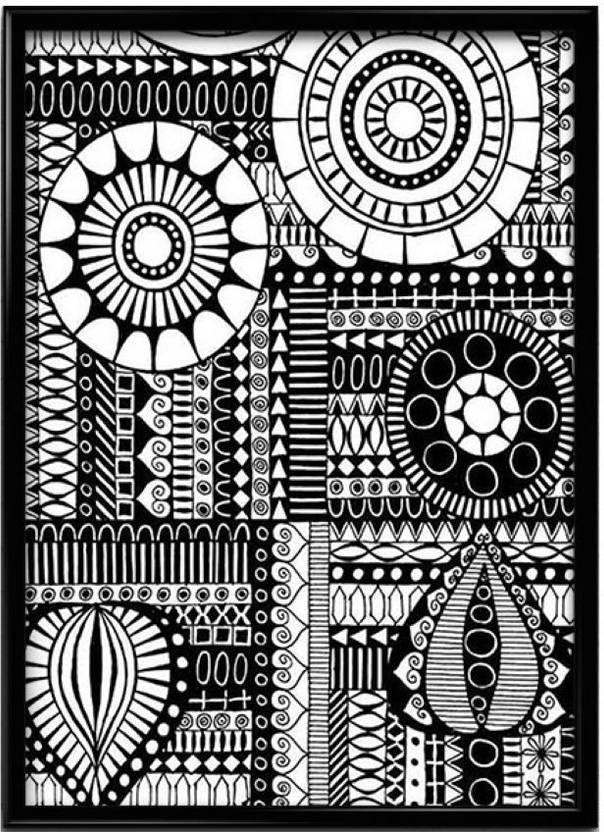 Indian Handmade Doodle Art Paper Print - Minimal Art, Humor ... Indian Handmade Doodle Art Paper Print - Minimal Art, Humor ...
