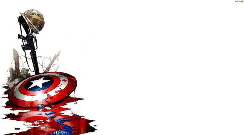 Destroyed Captain Americas Shield In Captain America Athah Fine