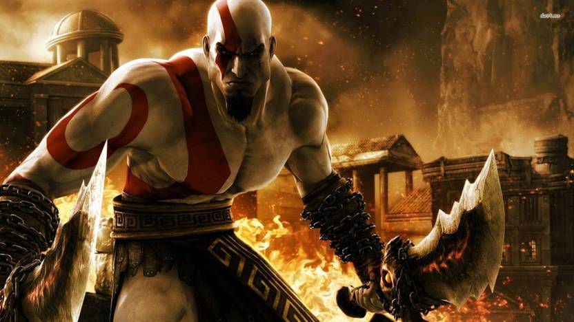 Kratos With Swords God Of War Athah Fine Quality Poster