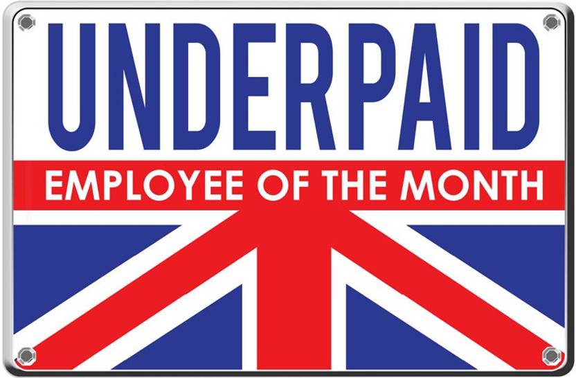 athah poster underpaid employee of the month paper print humor