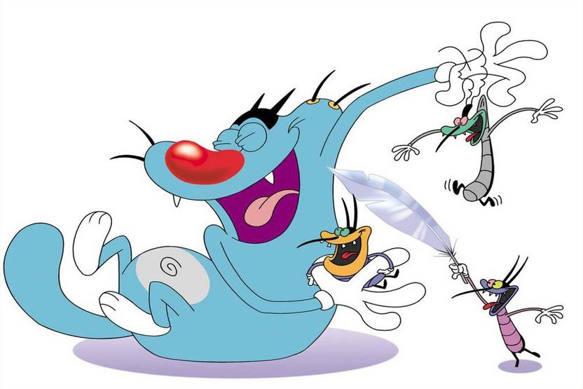 Oggy And The Cockroaches Cartoon Poster Paper Print Mega