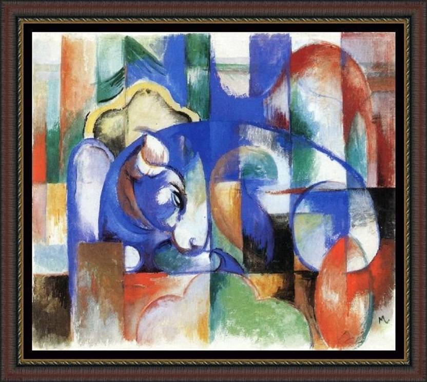 Bull By Franz Marc Artsnyou Printed Paintings Canvas Art