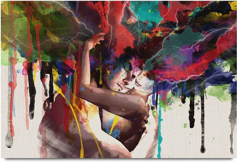 Love Couple Romance Kiss Paper Print Decorative Posters In