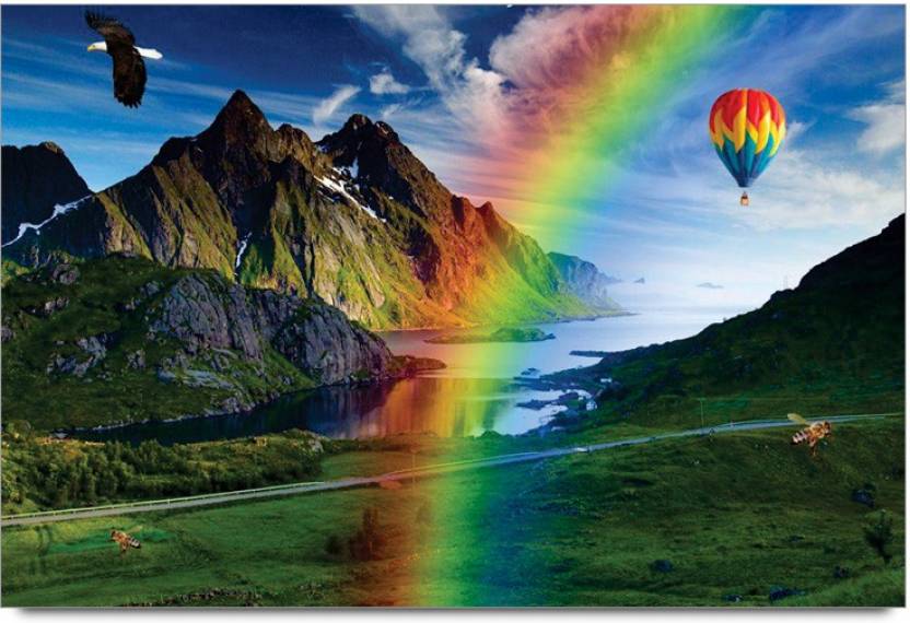 Amy Nature Rainbow Beauty 3D Poster - Nature posters in India - Buy art ...
