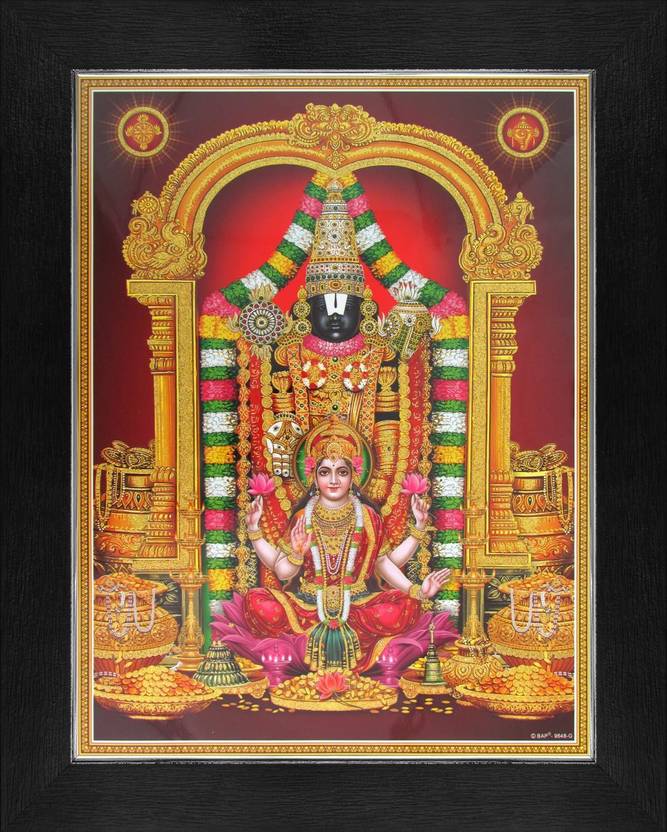 Lord Venkateswara / Tirupati Balaji with Laxmi Poster Paper Print - Art ...