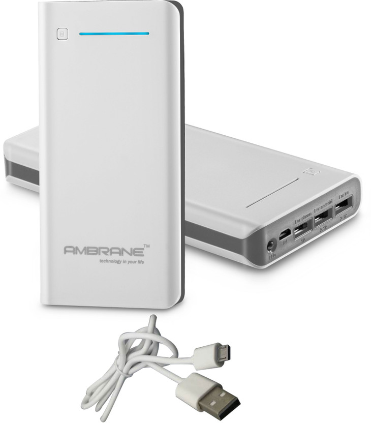 Ambrane P-2000 20800 mAh  (White & Grey)
