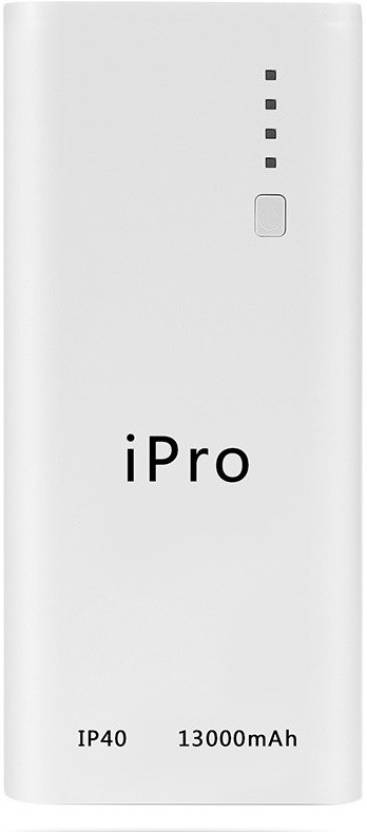 Ipro iP40 13000 mAh Power Bank  (White, Lithium-ion) #OnlyOnFlipkart