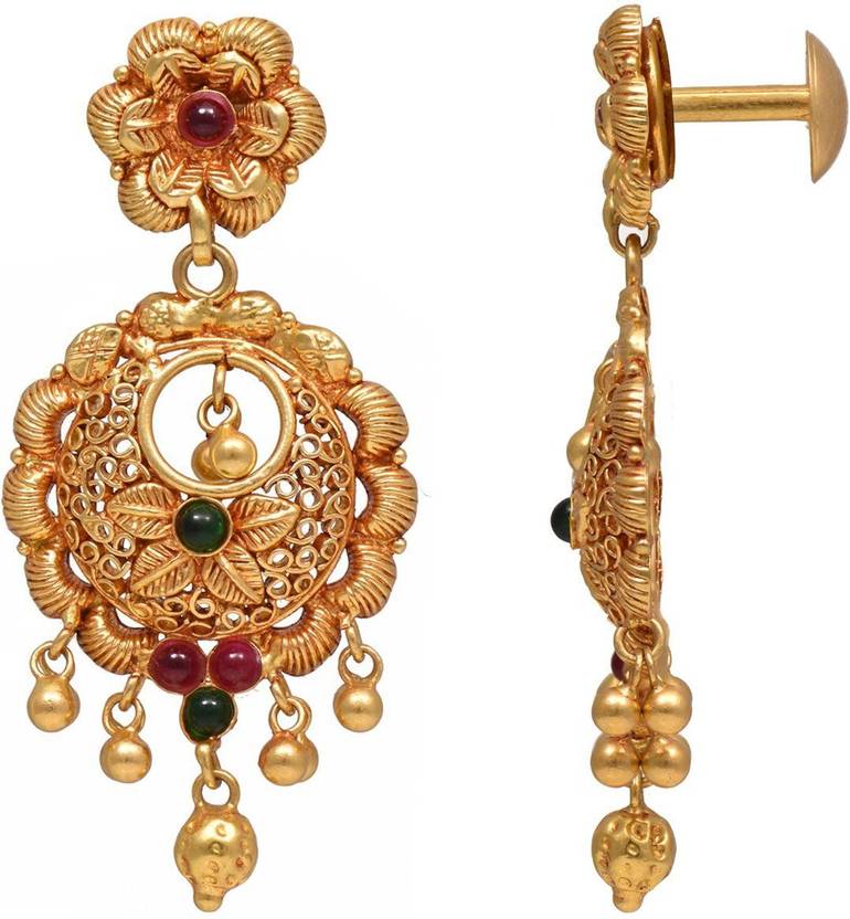 Joyalukkas Yellow Gold 22kt Stud Earring Price In India Joyalukkas Yellow Gold 22kt Stud Earring